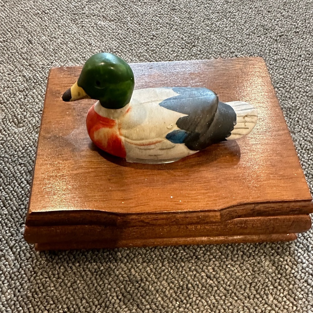 Mallard Duck & Playing Cards with Wood box